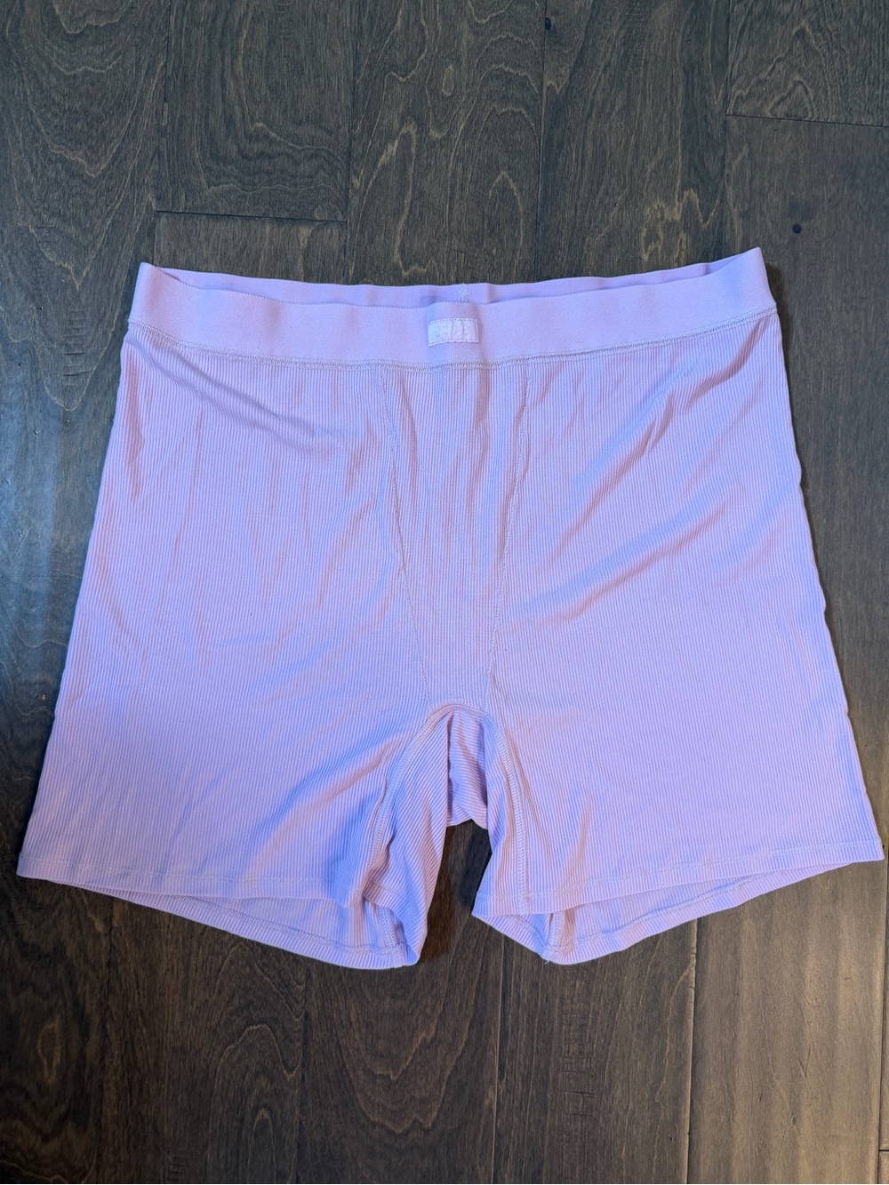 SKIMS Women's Ribbed Boxer Shorts in Light Lavender